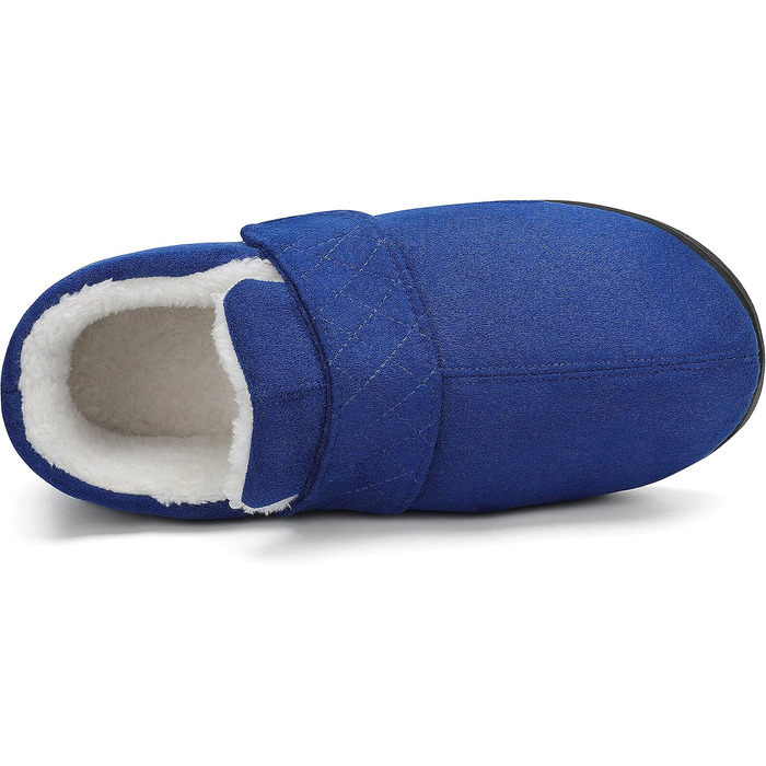 Чоловічі зимові теплі капці Mishansha з ефектом пам'яті (Memory Foam), плюшеві домашні тапочки, темно-сині, розмір 42 EU