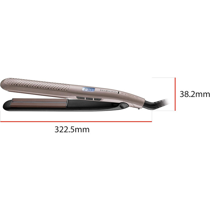 Випрямляч для волосся Remington Wet2Straight Pro S7970 для вологого та сухого волосся, з датчиком вологості та LCD-дисплеєм, 140-230°C