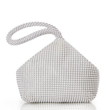 Жіноча вечірня сумка-клатч BABEYOND з перлами, елегантна срібляста сумка для весіль, випускного та вечірок у стилі 1920-х
