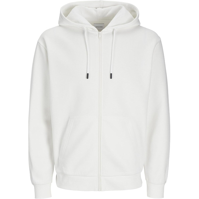 Чоловіча худі на блискавці JACK & JONES одноколірна чорна, розмір XL