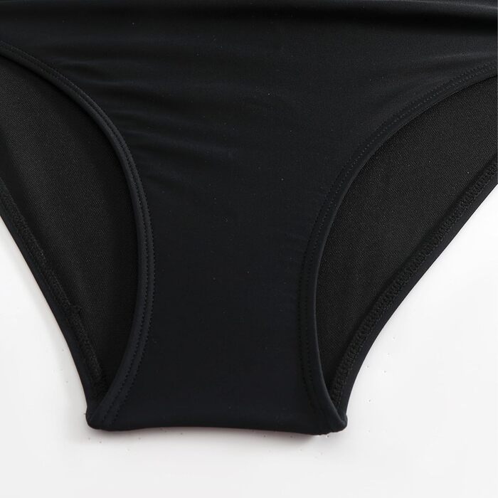 Купальник жіночий Laorchid Monokini з високою талією, корегуючий, з V-подібним вирізом, чорний, з рослинним принтом