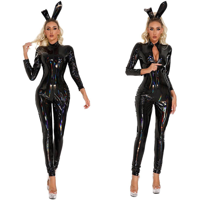 Комплект спідньої білизни з корсетом та V-подібним вирізом, чорний латекс, великі розміри, підтягує груди, для дорослих