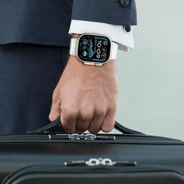 Металевий ремінець CHANCHY зі сталевих ланок для Apple Watch Ultra 2/1, Series 11/10/9/8/7/6/5/4/3/2/1, SE — Срібний, 38/40/41/42 мм