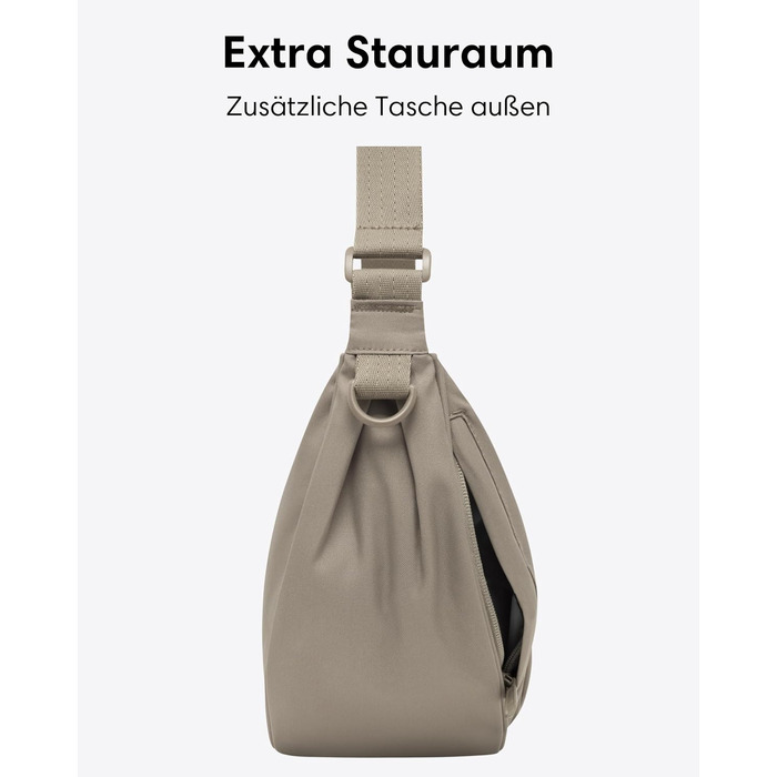 Унісекс сумка-кросбоді LARKSON Solveig Medium Gravel сіра, 6.5 л