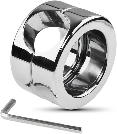 Металевий розтягувач яєчок з шестигранним ключем, важкий, для чоловіків. Розтягувач яєчок, кільце для яєчок, кільце для статевого члена, еротичні інтимні іграшки (L)