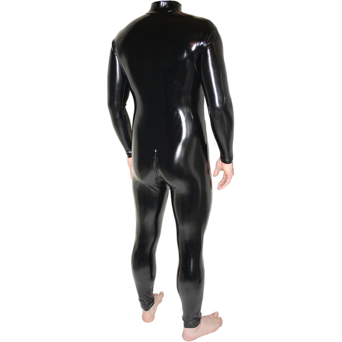 Комбінезон чоловічий Rubberfashion з лакованої шкіри PVC, чорний, XXL