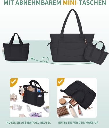 Жіноча сумка-шопер Wandering Nature 2-в-1: об'ємна сумка Tote Bag з відділенням для ноутбука 15.6