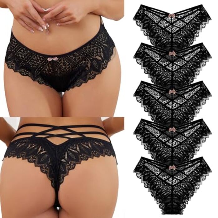 Шовкові труси-сліпи SHINE 5 шт. Комплект сексуальної білизни для жінок, S-XL