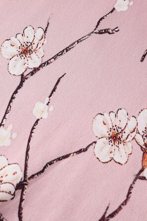 Халат жіночий довгий шовковий, квітковий принт, BABEYOND. Ідеальний для дому, вечірки, сну. Розмір універсальний, рожевий.