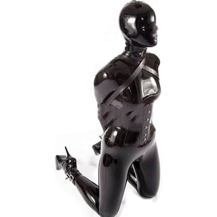 Латексний костюм BUKYYY: унісекс, повне обгортання, фетиш, клубний, з блискавкою, для BDSM, слєйдж, bondage, жіночий XL