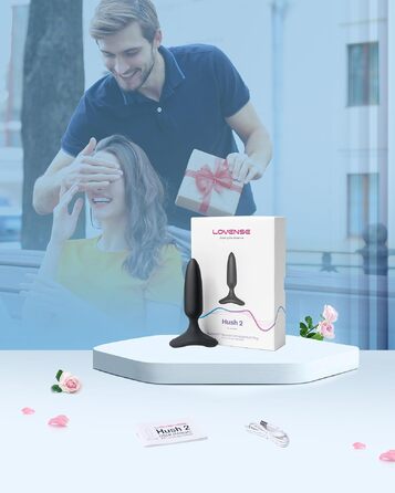 Анальний вібратор-пробка Lovense Hush 2 з дистанційним керуванням через додаток, силіконовий, водонепроникний IPX7, 25 мм