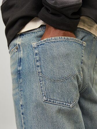 Чоловічі джинси Jack & Jones JJIEDDIE JJORIGINAL MF 710 NOOS, вільний крій (Loose Fit), синій денім, розмір 28W/34L
