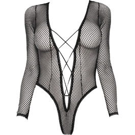 Чоловічий тедді з довгим рукавом Forplay Caught Being Naughty, чорний, XL. Еротичний костюм для жінок