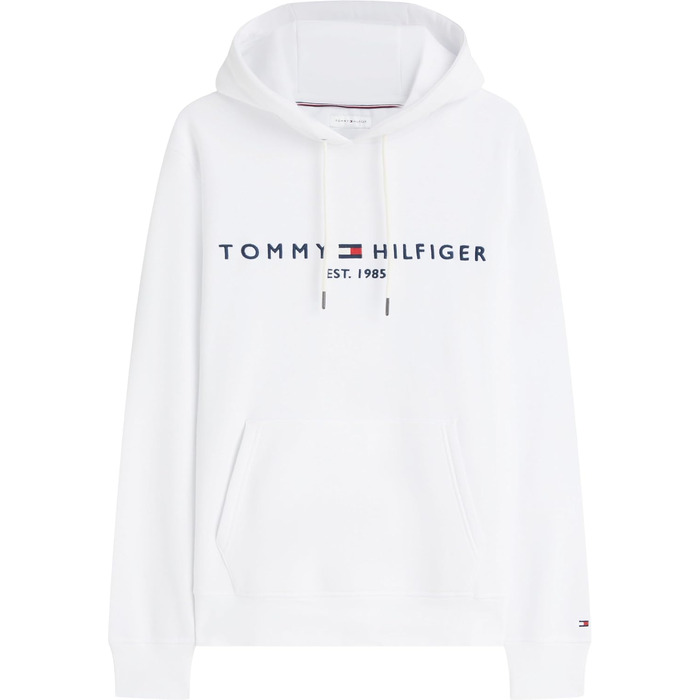 Чоловічий худі Tommy Hilfiger з капюшоном та логотипом, білий (розмір M)