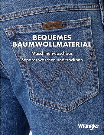 Чоловічі джинси Wrangler Regular Fit Regular - середня посадка, чорні, Stonewash (W44 L30)