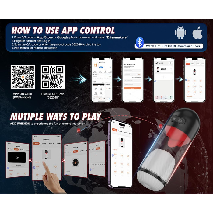 Електричний секс-іграшка JFRong з 9 режимами вібрації та функцією соски, 360° обертання, реалістична вагіна для чоловіків