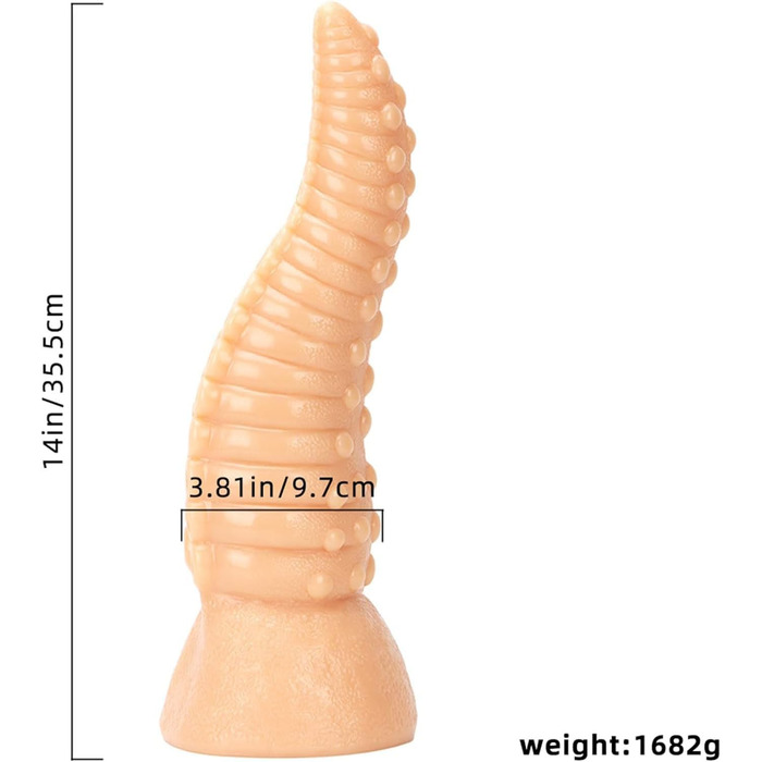 Анальний дилататор YXBLV 35.5 см, XXL, гнучкий, з присоскою, для жінок та чоловіків