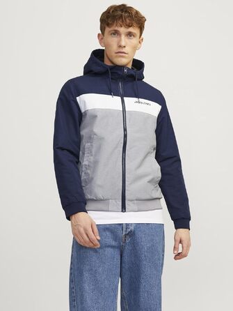 Чоловіча куртка-бомбер Jack & Jones Blousonjacke, темно-синя (Navy Blazer)