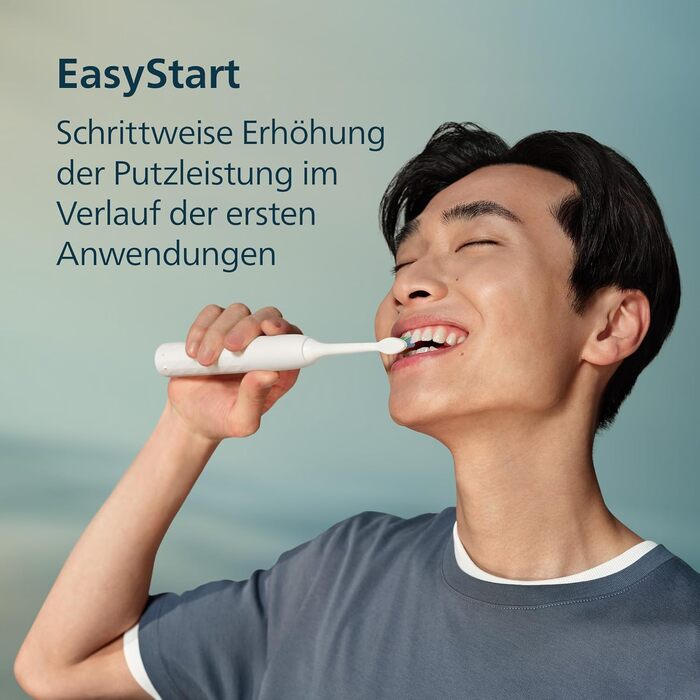 Електрична звукова зубна щітка Philips Sonicare Series 2100 (HX4021/01), 2 рівні інтенсивності, EasyStart, SmarTimer, біла