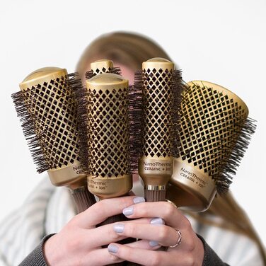 Керамическая круглая щетка для волос нетермическая Olivia Garden NanoThermic NT-82, диаметр 82/105 мм
