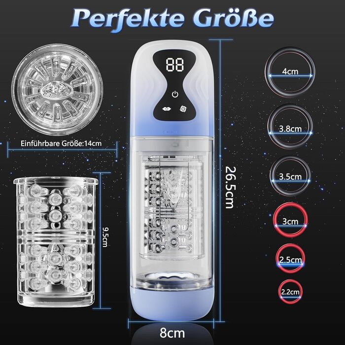 Електричний мастурбатор для чоловіків з 7 режимами ротації, 7 режимами всмоктування та імітацією лизання. Іграшка для чоловіків, секс-іграшка, blowjob, чоловічий мастурбатор.