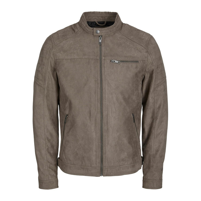 Чоловіча куртка-бомбер Jack & Jones Mae з еко-замші, колір Falcon