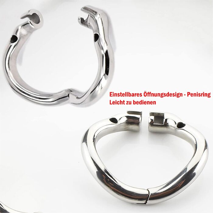 Металевий кайдан для статевого члена з нержавіючої сталі, 57 мм, срібний. Кайдан для статевого члена, пристрій для контролю, сексуальні іграшки для чоловіків.