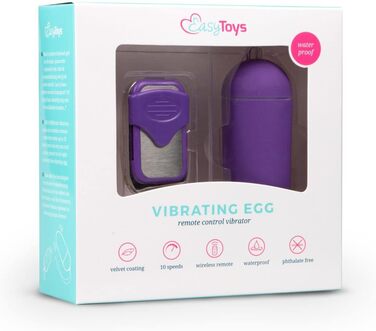 Вібро-Ей: Вібруюче яйце з пультом дистанційного керування - фіолетовий