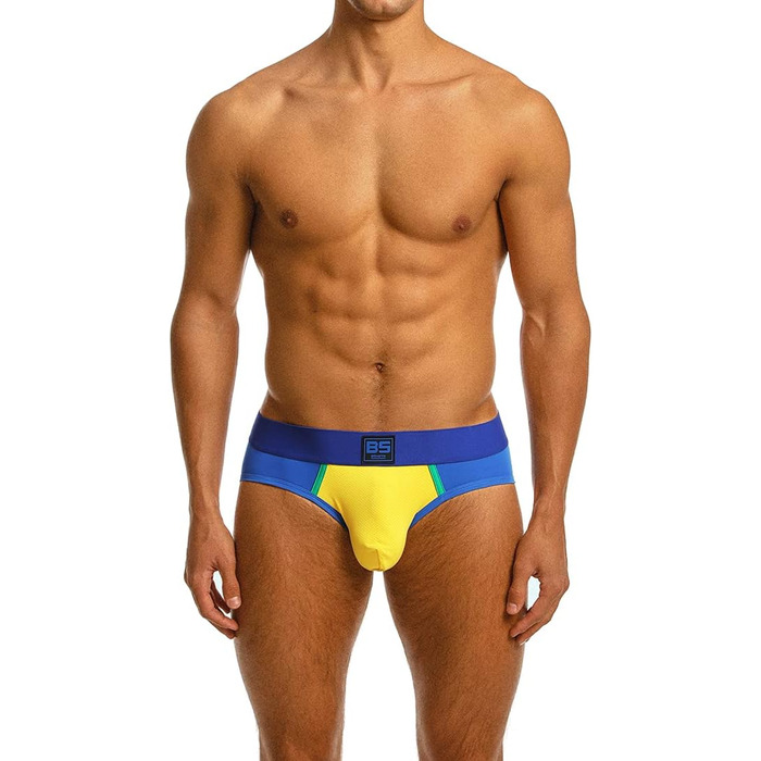 Чоловіча білизна BSHETR: 3/5 шт. в упаковці, мереживний матеріал, низька талія, яскраві кольори, м'яка, швидковисихаюча, контрастна білизна (XL, R026)