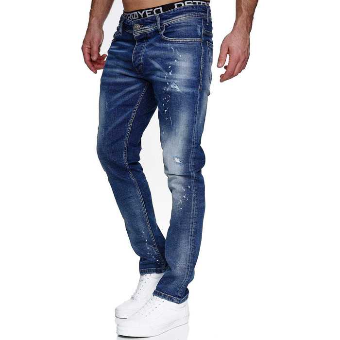 Чоловічі джинси MERISH Slim Fit з еластичного деніму, модель 1507 (42W / 34L, колір Denim)
