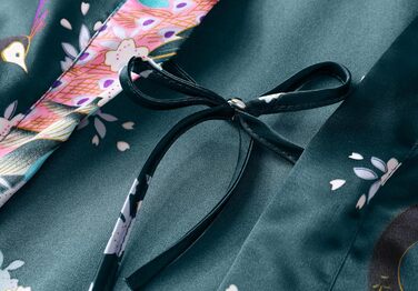 Халат жіночий Babeyond з шовковистого атласу, кімоно, довгий, з принтом павича, для дому, вечірки, універсальний розмір, білий