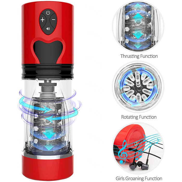 Електричний мастубатор-чаша з 5 телескопічними режимами та 3 швидкостями. Автоматичний мастубатор для чоловіків. Секс-іграшка для чоловіків