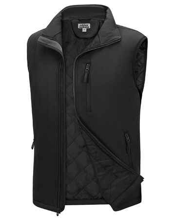 Чоловічий жилет Outdoor Ventures Softshell з утеплювачем, водовідштовхуючий та вітрозахисний, для бігу, їзди на велосипеді та походів, чорний, XL
