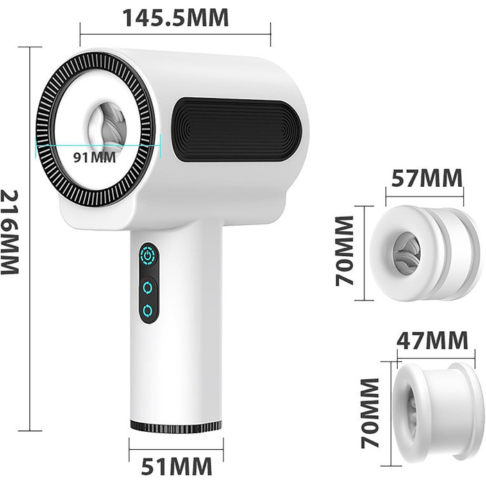 Електричний масажер для чоловіків TDLPlus з 7 режимами вібрації та телескопічним ротаційним механізмом