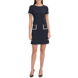 Сукня Tommy Hilfiger Adaptive для жінок, кишенькова, 46 розмір, колір - слонова кістка/Sky Captain