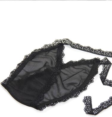 Маска для очей Quizzhe з мереживом - сексуальна маска для сну, косплей, Хелловін, Валентинка (чорна)