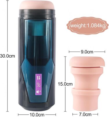 Автоматичний статевий задовольняючий пристрій для чоловіків з 4 телескопічними режимами та 9 вібраційними режимами