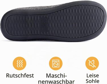 Чоловічі домашні капці RockDove з підкладкою з шерпи та ефектом пам'яті Memory Foam, сірі, розмір 42/43 EU