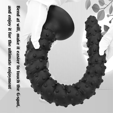 Анальний дилда Extra Langer Monster Spiral Dildo з текстурою для чоловіків та жінок, стимуляція G-точки, LZYLWC (Чорний, L)