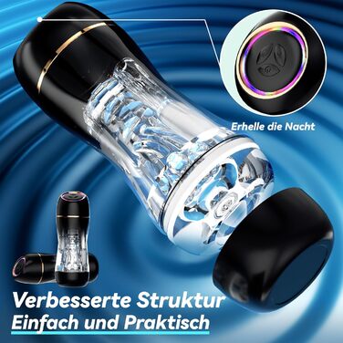 Електричний мастурбатор для чоловіків з 10 рівнями потужності та вібрацією, преміум-якість