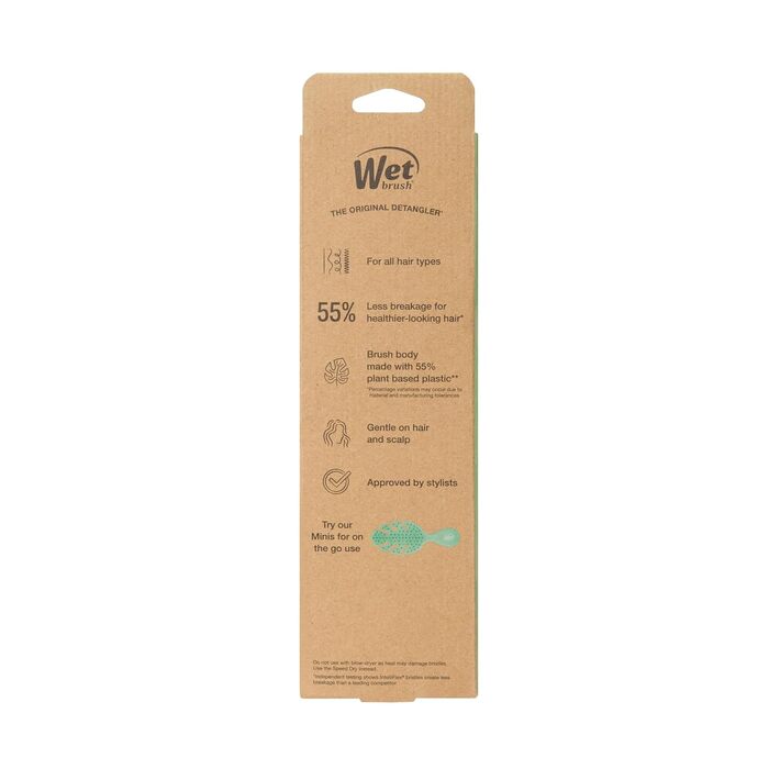 Щітка для волосся Wet Brush Go Green Detangler — екологічна розплутувальна щітка з м'якими щетинками IntelliFlex, сіра