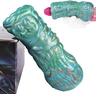 Іграшка для чоловіків Jixaxe Alien Monster - реалістична мастубаційна іграшка з вагінальним та анальним отвором, компактна, 3D, для соло