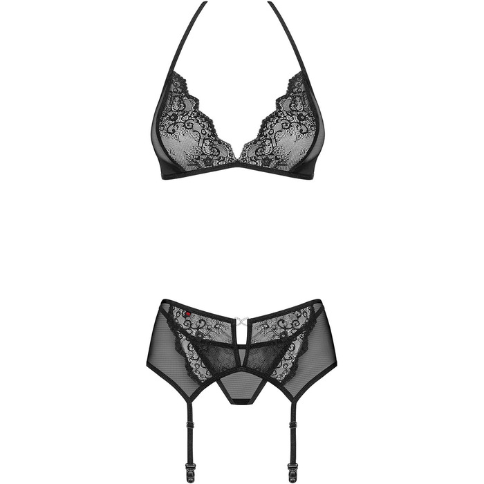 Бюстгальтер Obsessive M819 (S-M, чорний, на бретелях)