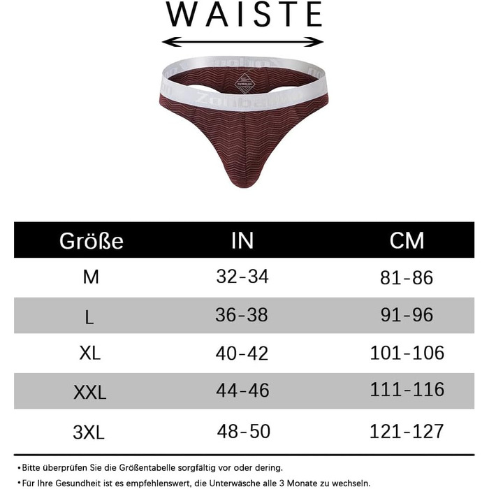 Чоловічі стрінги BIATWOWR з вирізом на спині - сексуальна, дихаюча та зручна білизна, темно-червоний, чорний, білий, 3XL