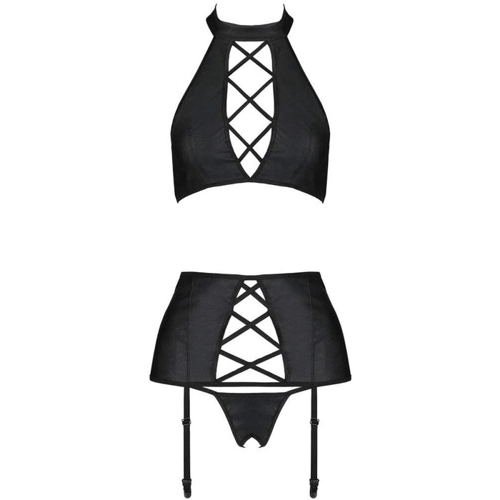 Passion Sexy Комплект нижньої білизни Nancy S-M Чорний