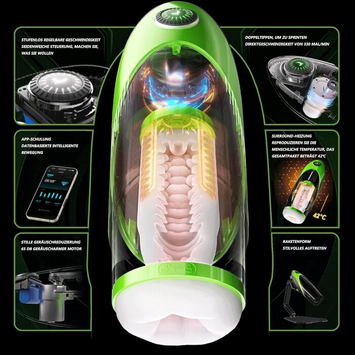 Електричний мастурбатор для чоловіків з 10 режимами, телескопічною функцією та вібрацією. 3D вагіна, модель з підставкою. Інтимні іграшки для чоловіків