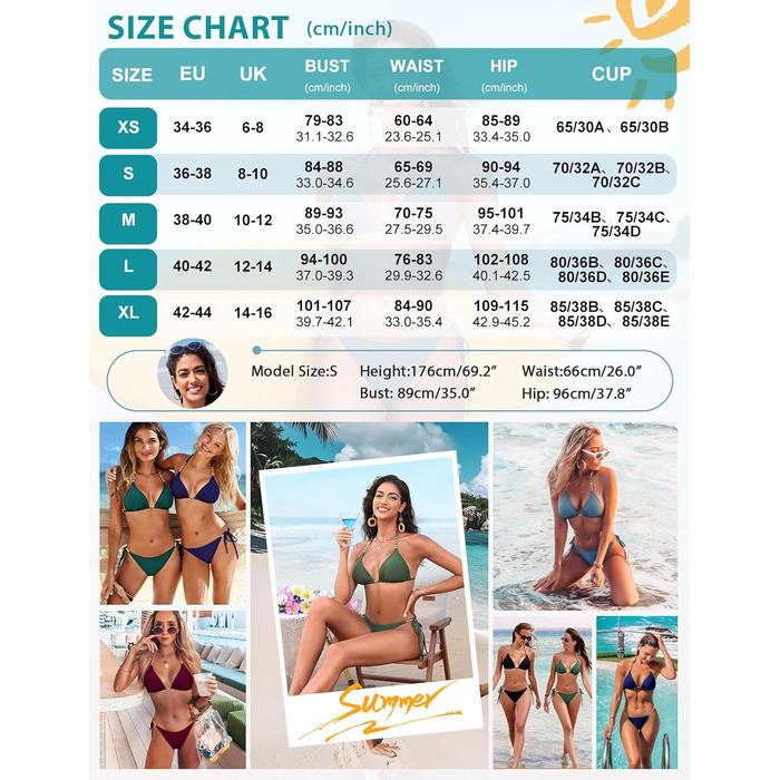 Бікіні Triangel Daen з золотими перлами, топ-халтер з підтримкою та трусики-стрінг на зав'язки (ХAKI, XL)