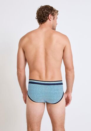 Труси чоловічі Jockey Cotton Stretch (3 шт.) - бавовна та еластан, середньою посадкою, колір True Blue