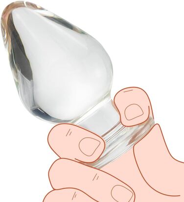 Анальний розширювач зі скляним конусом Kristall (6 см) для жінок та чоловіків