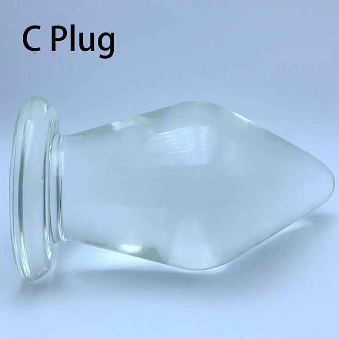 Анальний пробка зі скла ScreaAss Big Glas, 4.5/7.5/8 см, прозорий кристал, для чоловіків та жінок, SM bondage